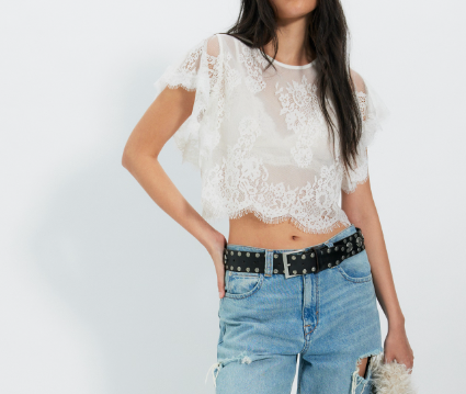 Lunar Ash Lace Top