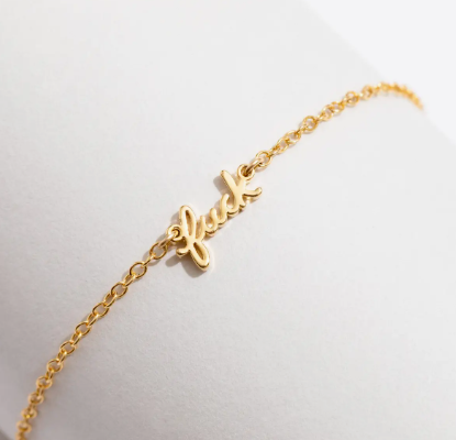 F&%k Script Bracelet - 14k Gold or Sterling Silver Plated