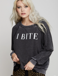 I Bite Vintage Sweatshirt