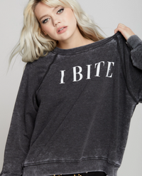 I Bite Vintage Sweatshirt
