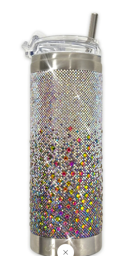 Crystal Double Wall Tumbler Aurora Borealis