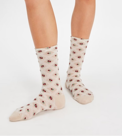 Floral Jacquard Trouser Sock