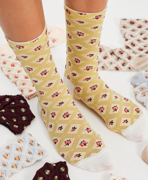 Floral Jacquard Trouser Sock