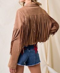 Fringe Suedette Moto Jacket