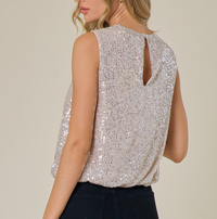 Sleeveless Sequins Top