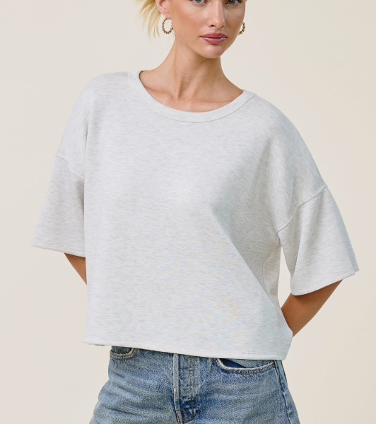 Boxy Short Sleeve Scuba Top