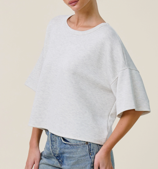 Boxy Short Sleeve Scuba Top