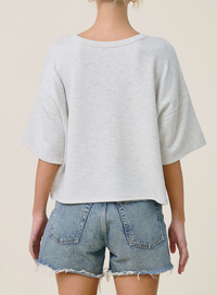 Boxy Short Sleeve Scuba Top