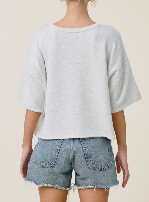 Boxy Short Sleeve Scuba Top