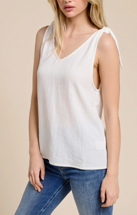 Shoulder-Tie V-Neck Tank Top