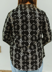 B&W Aztec Jacquard Woven Shirt