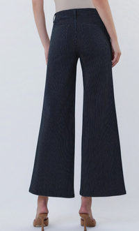 Striped Crop Wide Leg