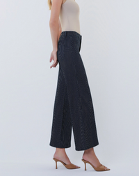 Striped Crop Wide Leg