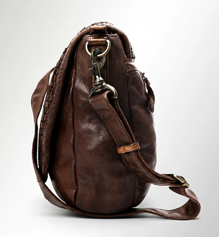 Woven Leather Crossbody Bag