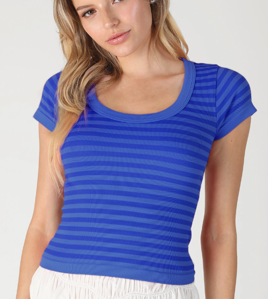 Striped Square Crop Top
