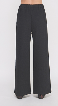 Cotton Blend Jacquard Wide Leg Pants