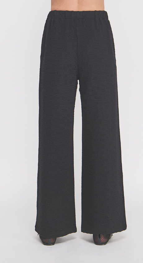 Cotton Blend Jacquard Wide Leg Pants