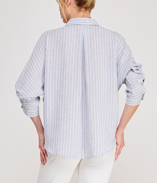 Soft Linen Blend Long Sleeve Shirt
