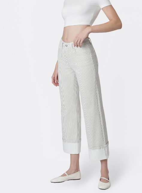 High Rise Striped Cuff