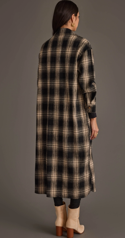 Plaid Long Lightweight Jacket