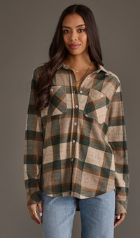 Green Plaid Button Up
