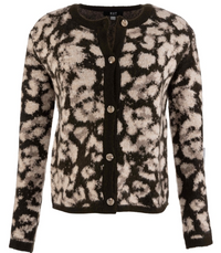 Sadie Animal Print Sweater Knit Cardigan