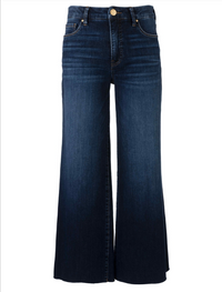 Meg High Rise Fab Ab Wide Leg Raw Hem