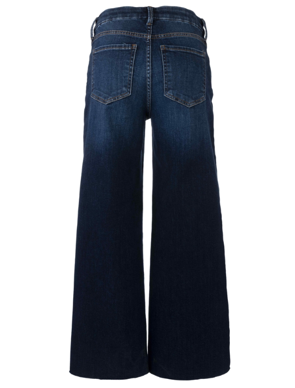 Meg High Rise Fab Ab Wide Leg Raw Hem