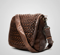 Woven Leather Crossbody Bag