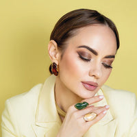 Brown Stone Earrings