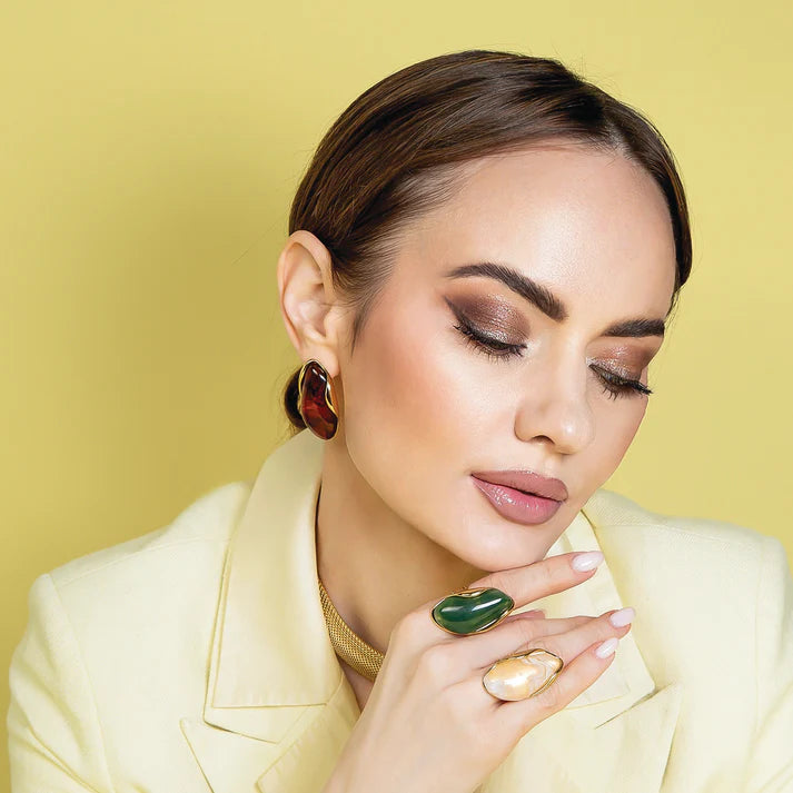 Brown Stone Earrings