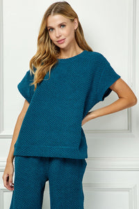Teal Textured Shirt