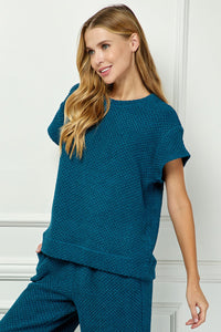 Teal Textured Shirt