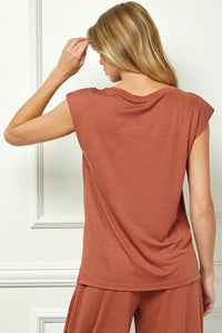 Sleeveless Knit with Soft Shoulder Detail