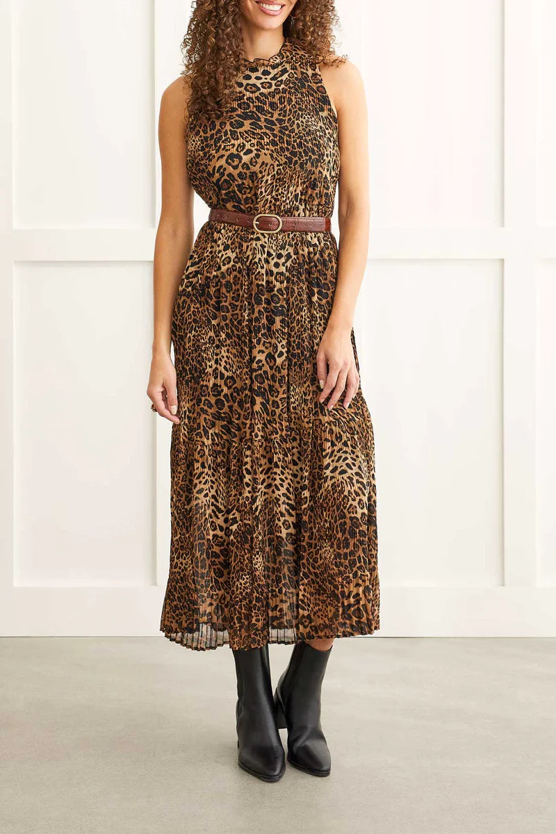 Lined Leopard Maxi Dress