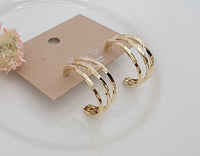 Triple Layered Twisted Hoop Earrings
