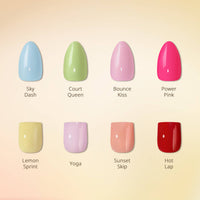 Short Almond Square Spring Nails