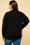 Plus Size Animal Print Cardigan with Buttons