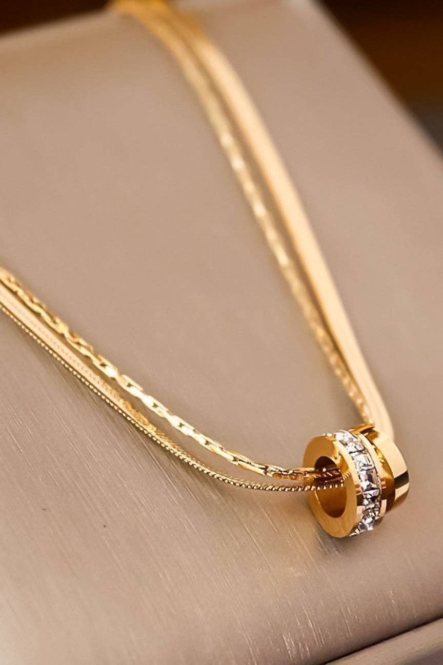 18K Gold Plated Waterproof Stainless Steel Chain Necklace