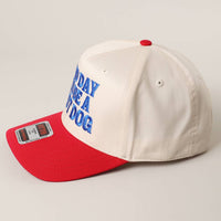 BAD DAY TO BE A HOT DOG Embroidered Trucker Hat : RYL/NATL / One Size
