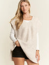 Buckled Oversize Sweater Vest