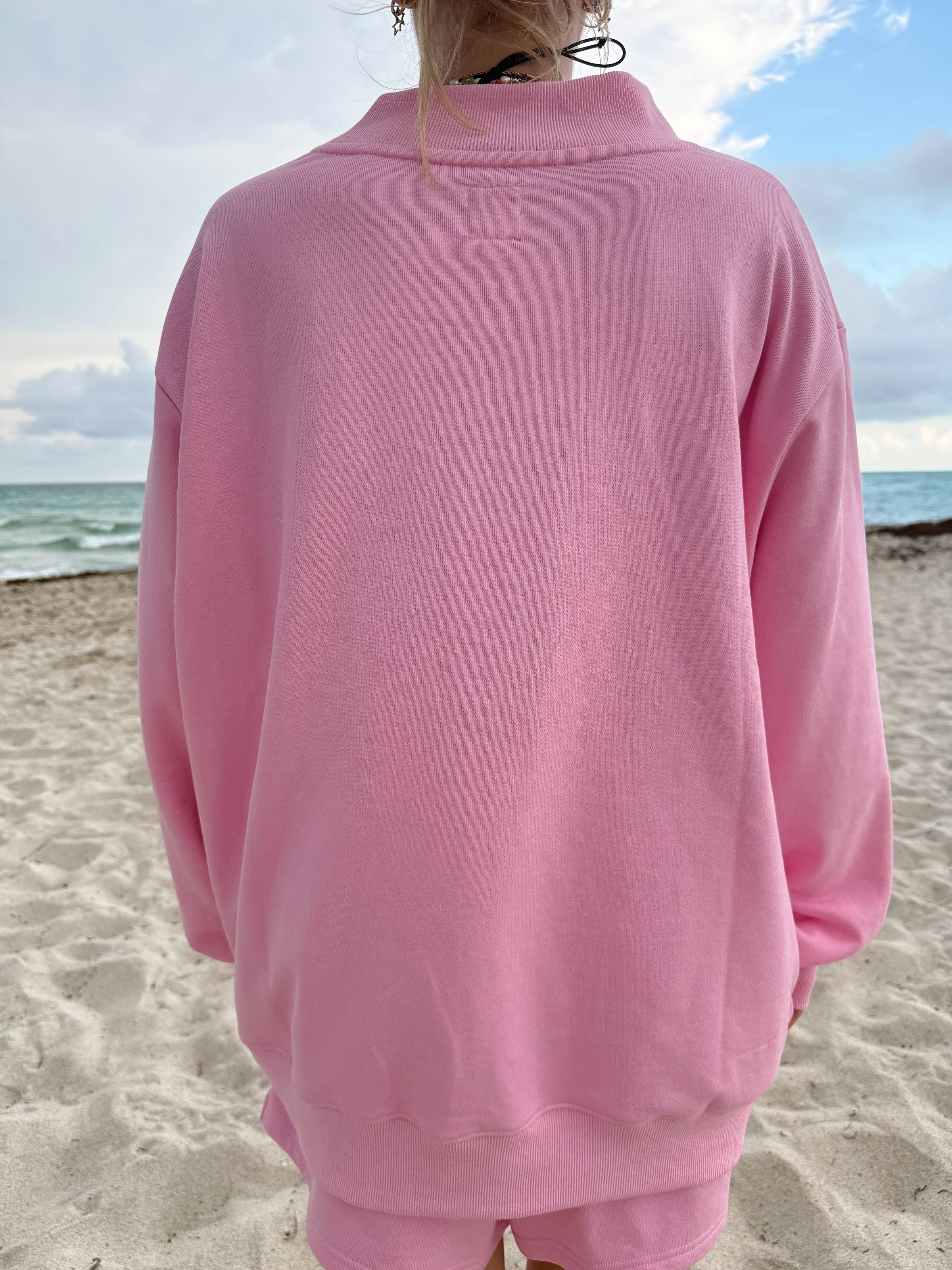 Sunkissed Embroidered Mockneck Sweatshirt