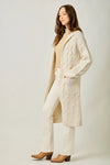 Open Long Hooded Cardigan