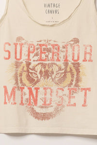 Superior Mindset Raw Edge Graphic Tank Top