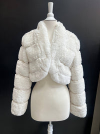 Velvet Noir Cropped Fur Bolero