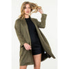 Suede Coat: OLIVE
