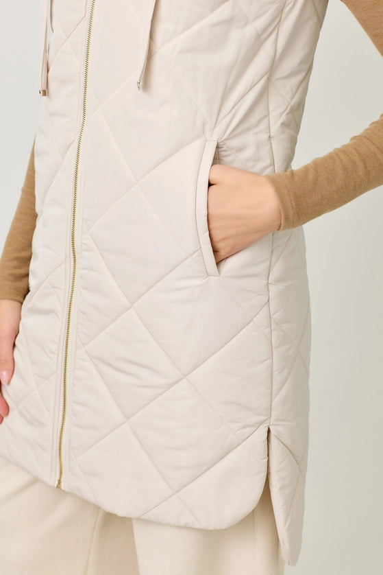 Quilted Long Puffer Vest