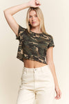 Short Sleeve Camo Top