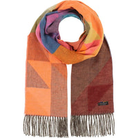 Geometric Color Block Cashmink Scarf