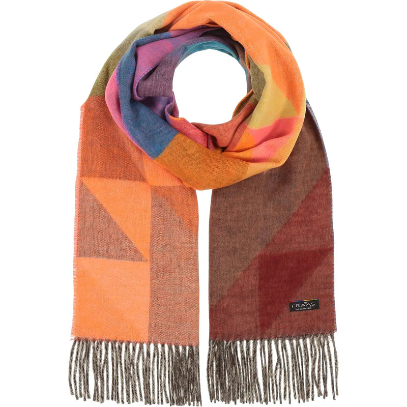 Geometric Color Block Cashmink Scarf